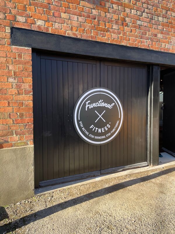 Functional Fitness gym entrance — Harts Yard, West Street, Farnham